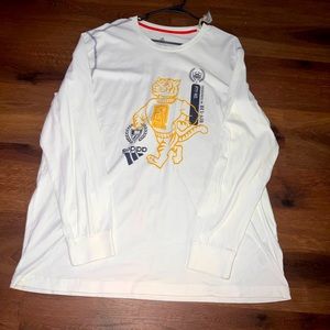 White Adidas Long Sleeve Shirt 2XL
